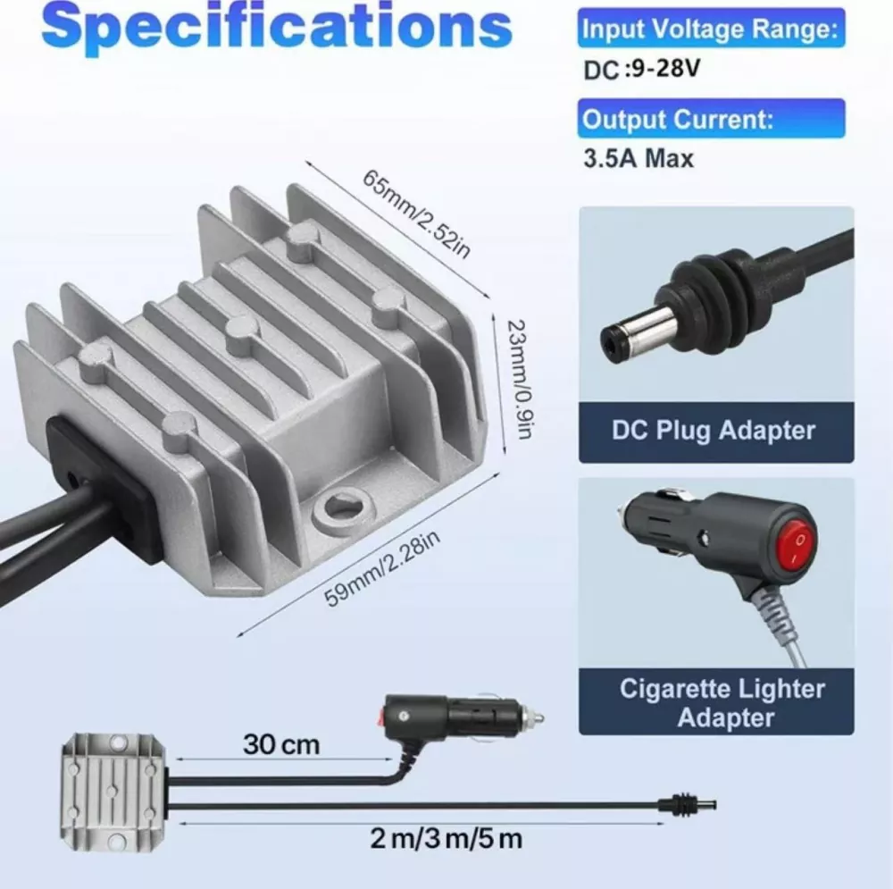 Starlink Boost Car Charger to DC Cable